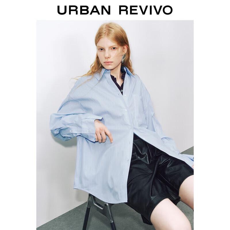 

UR 2025 Fall Women s Striped Pocket Long Sleeve Shirt