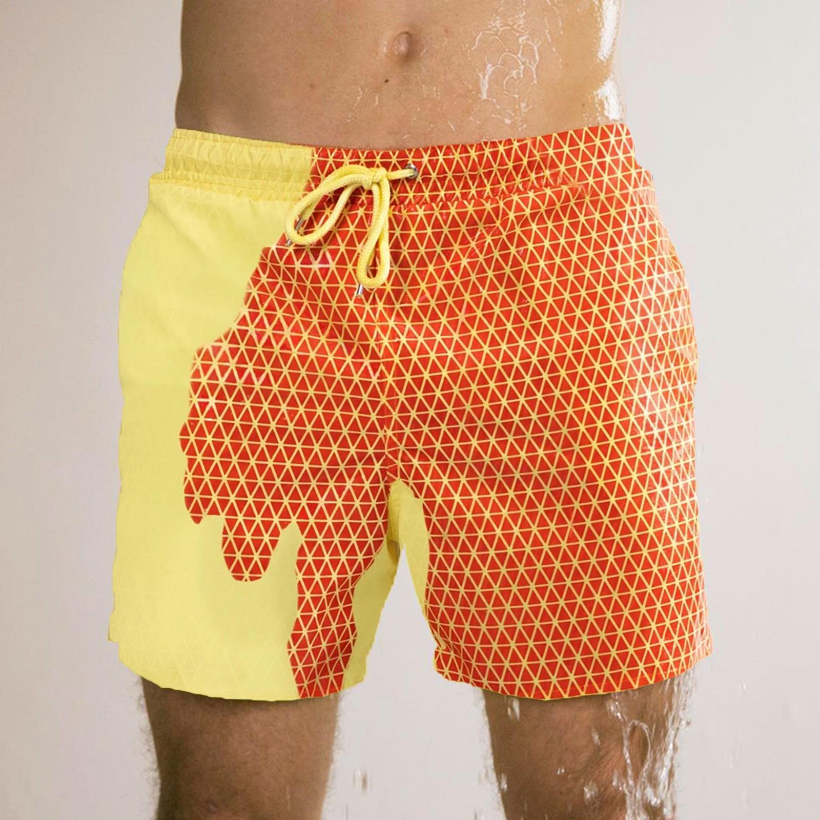 

Детские плавки, меняющие цвет воды, пляжные шорты, меняющие цвет XL чёрный