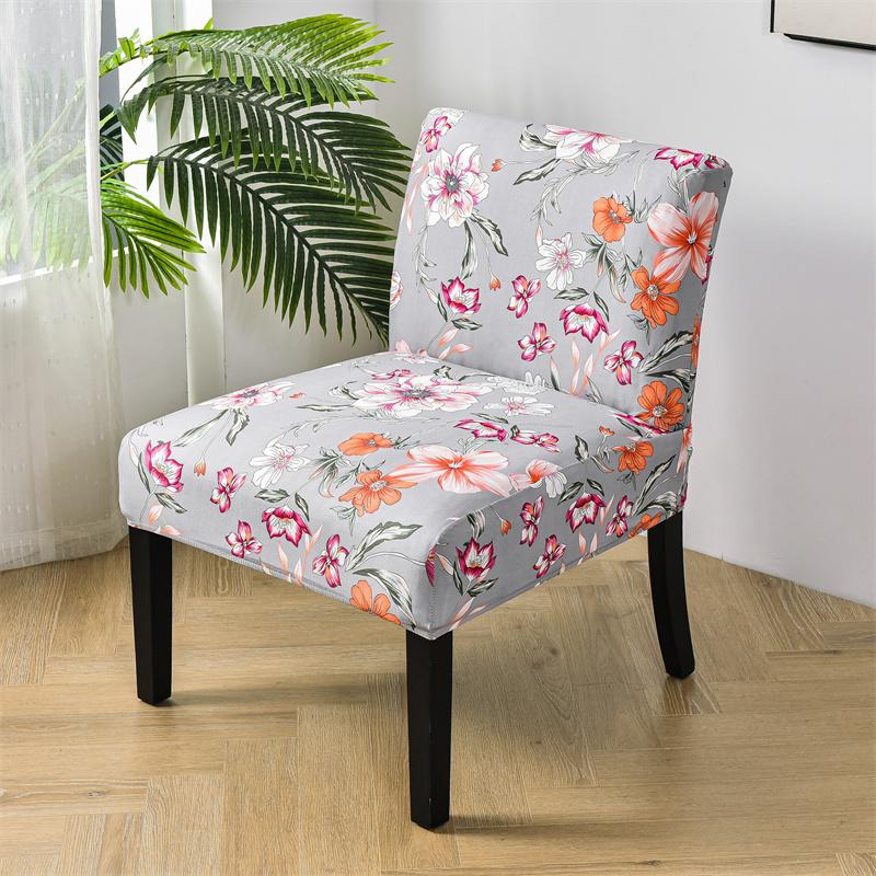 Accent Armless Chair Cover Bohemian Single Sofa Chair Slipcovers Nordic Stretch Chair Seat Covers Elastic Couch Protector Covers