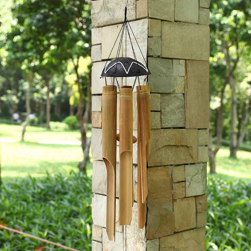 Carillon in Bambù Ornamenti Appesi Fatti a Mano per Decorazione Esterna e Regali Fai da Te