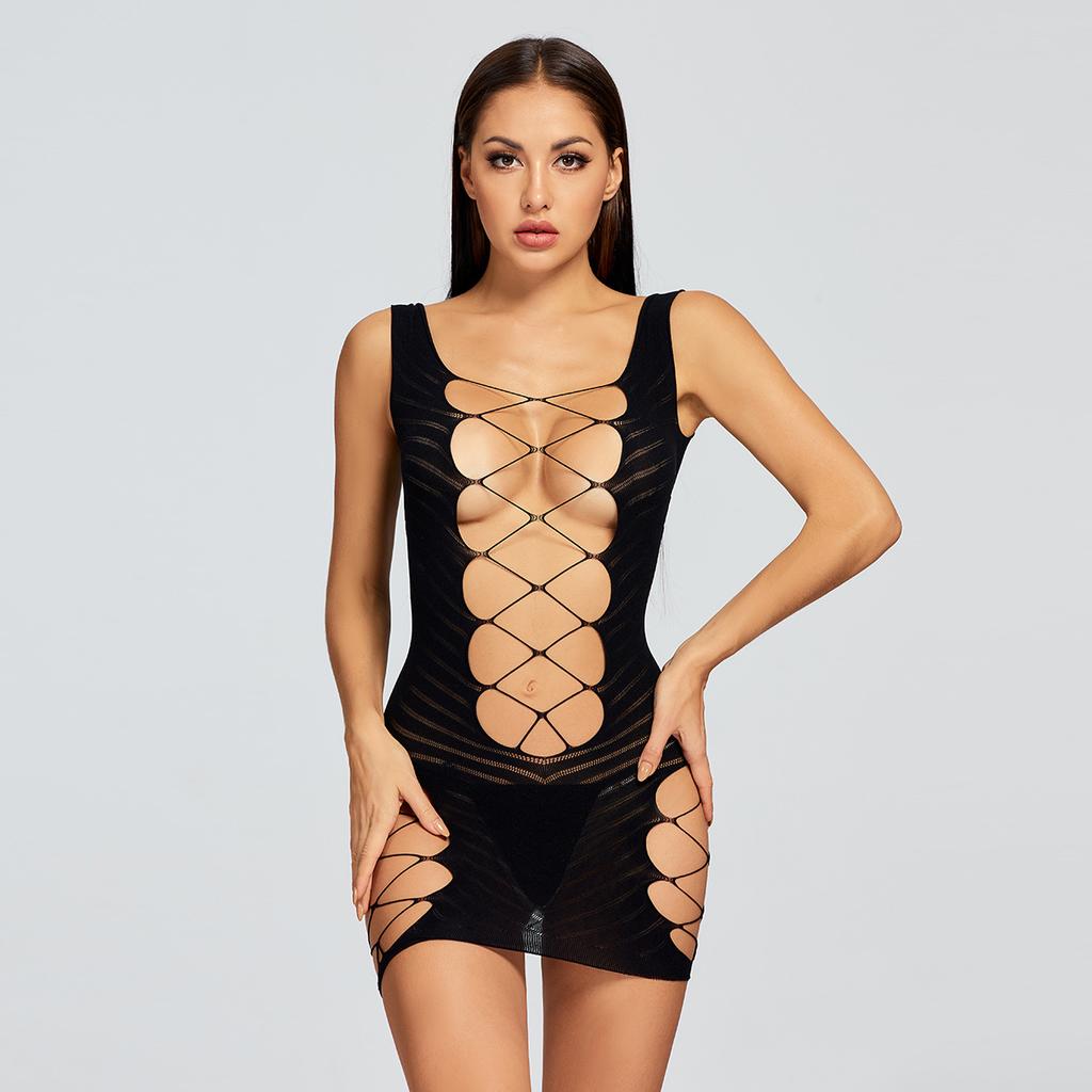 Erotic Underwear European and American Hip-wrapped Short Skirt Seductive Sexy Women's Uniform Teasing Large Size Pajama Set