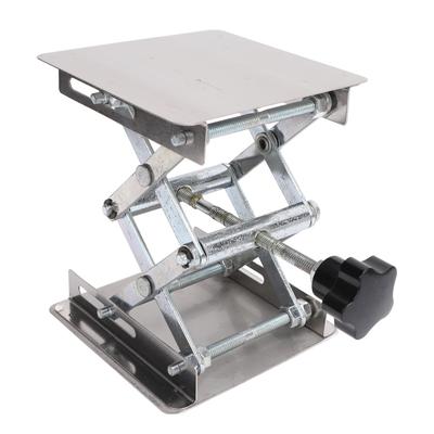 Laboratorní zvedák z nerezové oceli Nůžkový stojan Platforma 4x4in Rozšiřitelná výška 48mm?152mm Zvedací stůl