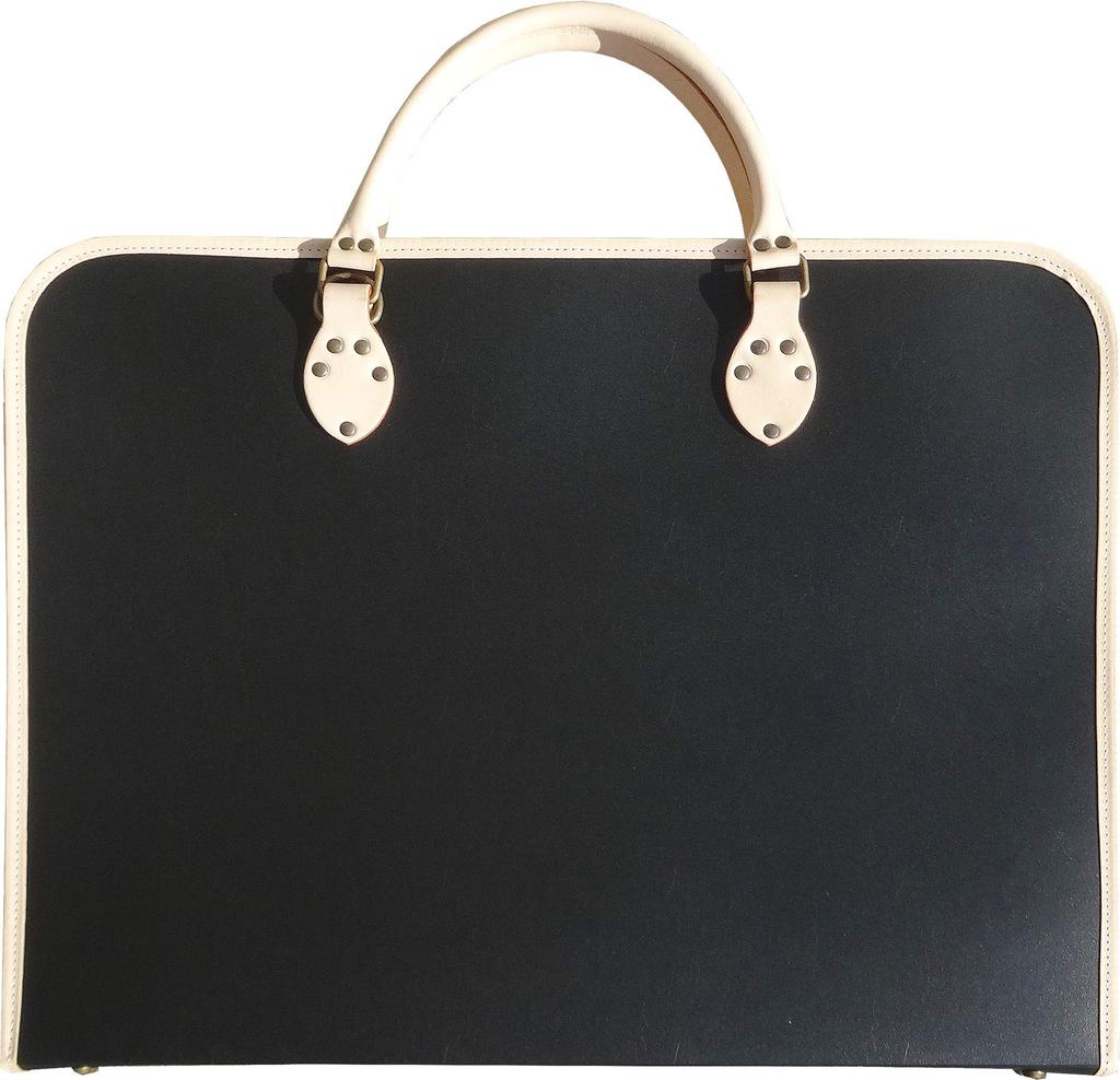 NULO A3 drawing black colors leather pp×leather case/portfolio case/lesson bag/score case/designer/architect/interior coordinator/matte (6