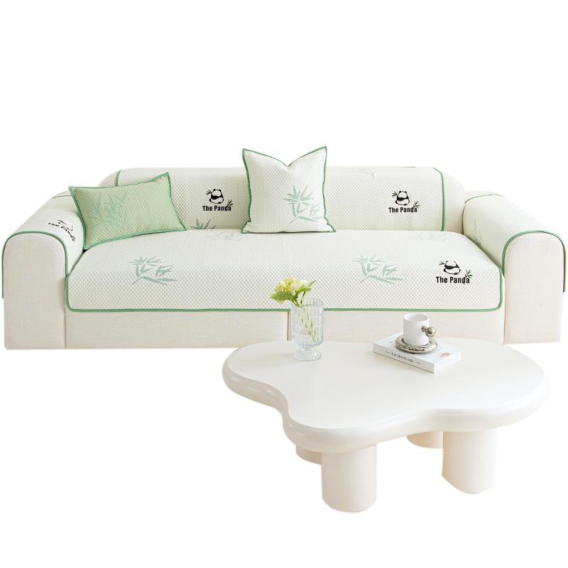 Sofa Kissen Sommer Hochwertiges Gefühl Sofa Handtuchbezug Stoff Kühlendes Gefühl Eisbohne Rutschfester Sofabezug Universeller Bezug