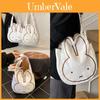 Canvas White Cute Miffy Bunny Shoulder Bag With Large Capacity For Daily Use