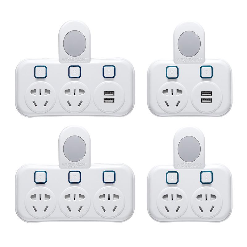Wireless Multifunctional 2-Pin Plug Strip & Adapter