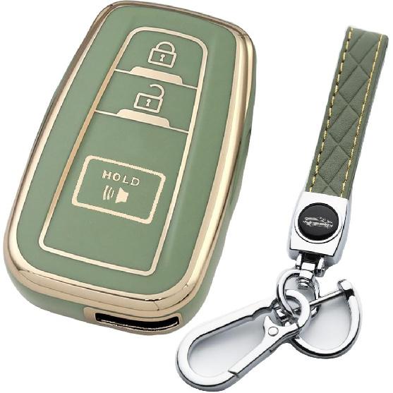 Key Fob Cover Fit for Toyota 2016-2024 RAV4 Camry Prius Prado