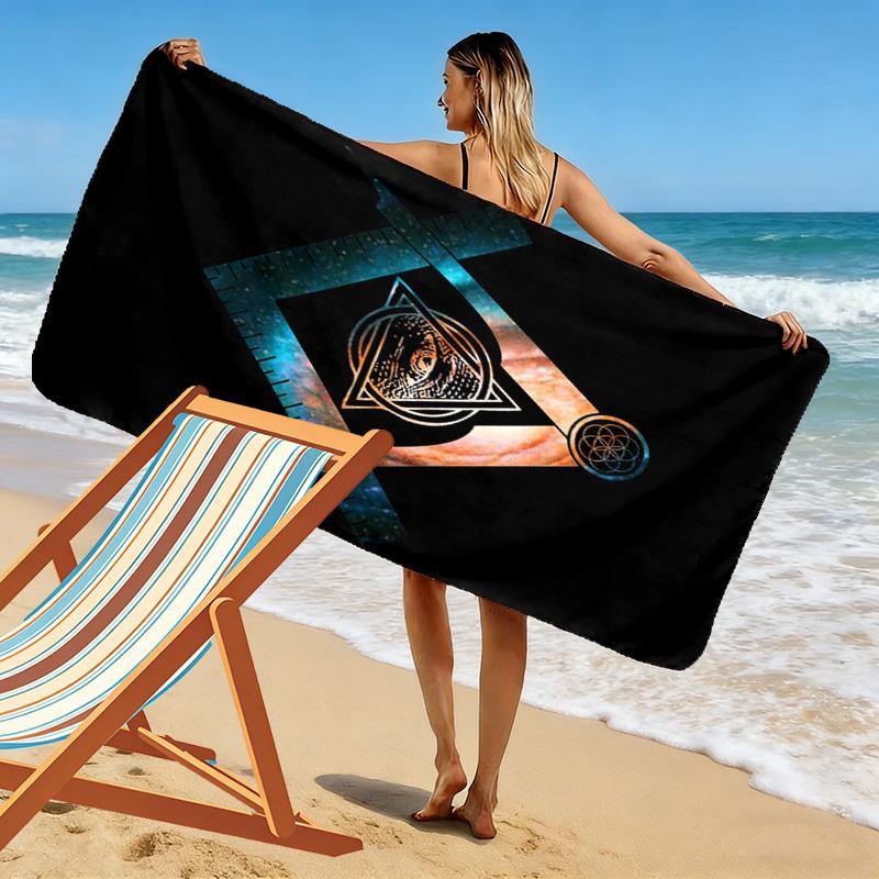 Supernatural Symbols Cosmic Forces beach towel beach Outdoor camping Outdoor pool towel Absorbent bath towel swim Comfort Fashion beach printing
