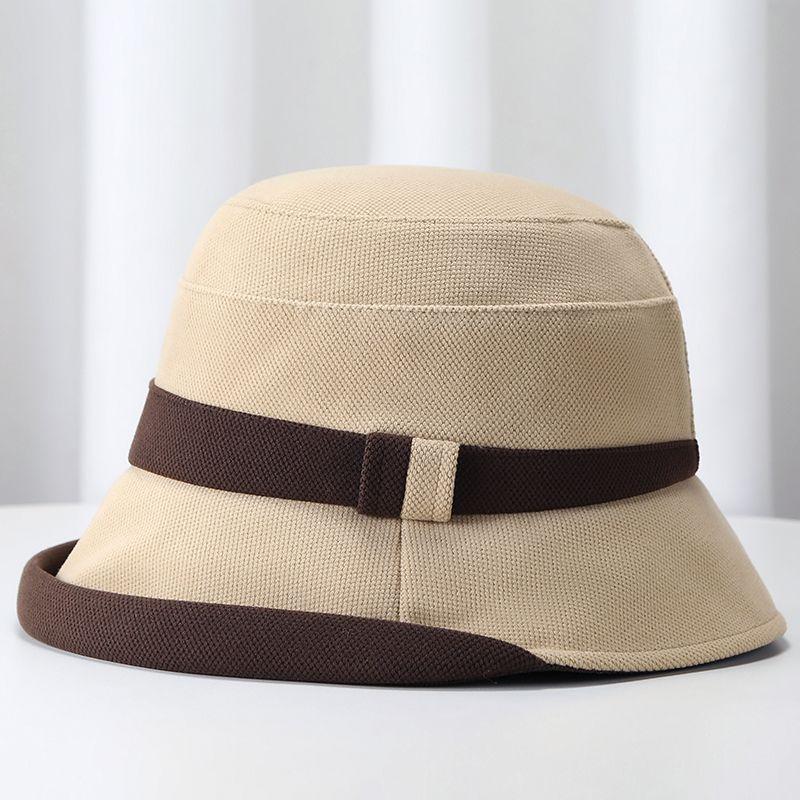 Fisherman's Hat Women's Simple and Versatile Hat Outdoor Travel Sun Shading Solid Color Fashionable Big Head Circumference Basin Hat
