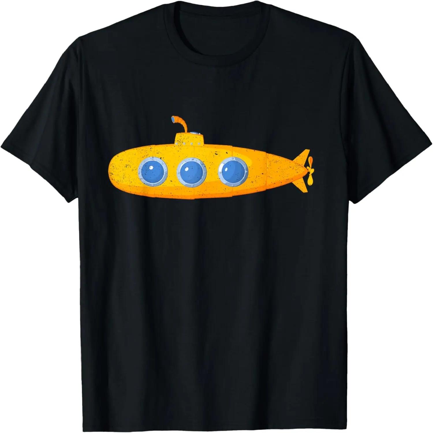 

Cute Cartoon Vintage Submarine graphic T-Shirt XXXXXL чорний