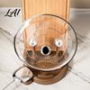 Multifunctional Kitchen Stand Pot Lid Organizer for Countertop Vertical Storage Rack with Detachable ABS Water Tray Stable Non-slip Base Cutting