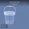 Recipient de măsurare din plastic transparent de 10L cu scară, 2 bucăți, Capac etanș 3L