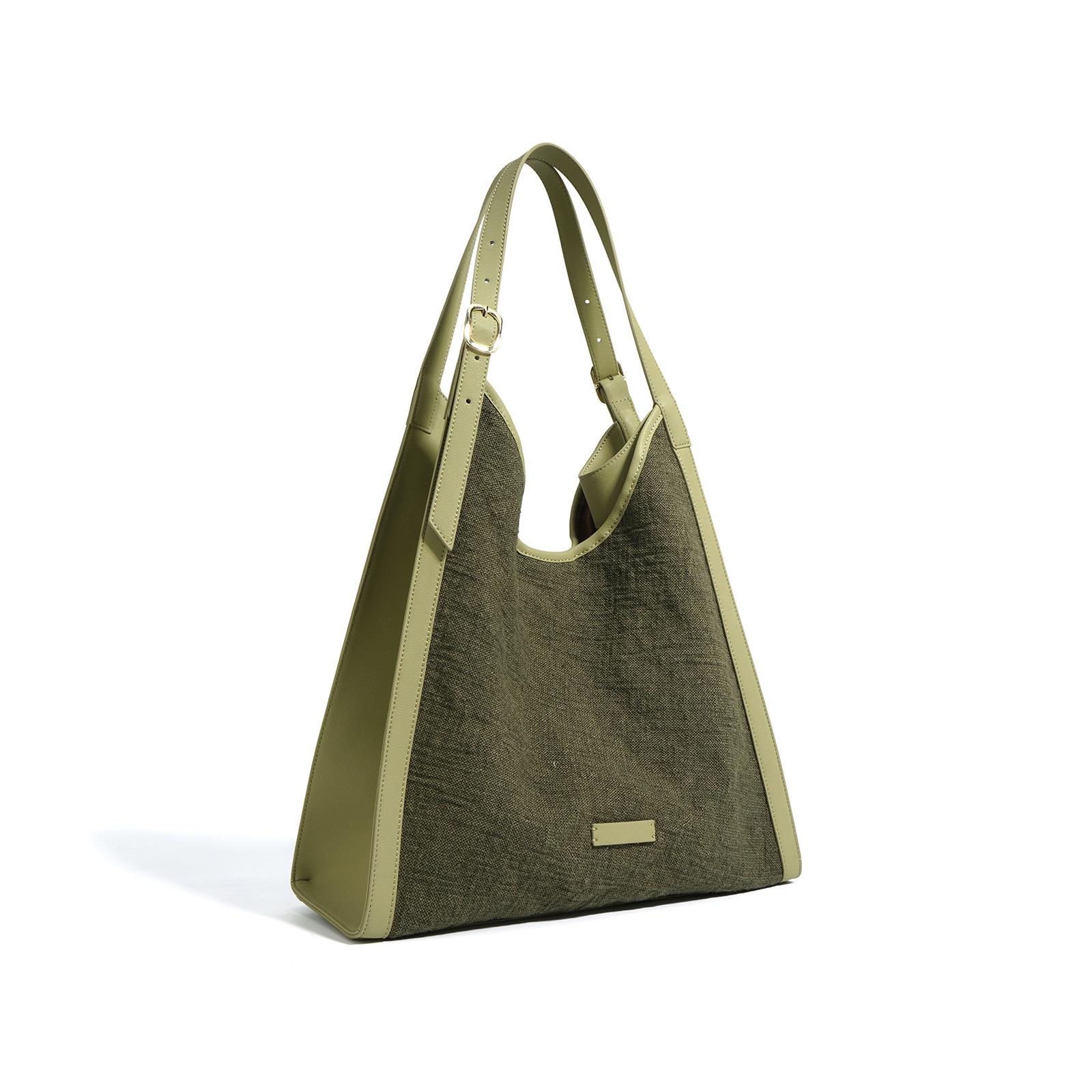 

Новая сумка-тоут Женская большая сумка Большая вместимость Хлопок и лен Простая для поездок на работу Плечевая Подмышечная Тканевая сумка