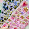 1/8pcs Cartoon Cute Aesthetic 3D Stickers Creative Animal Food Crystal Sticker for Notebook Guitar Decoration Decals Gift