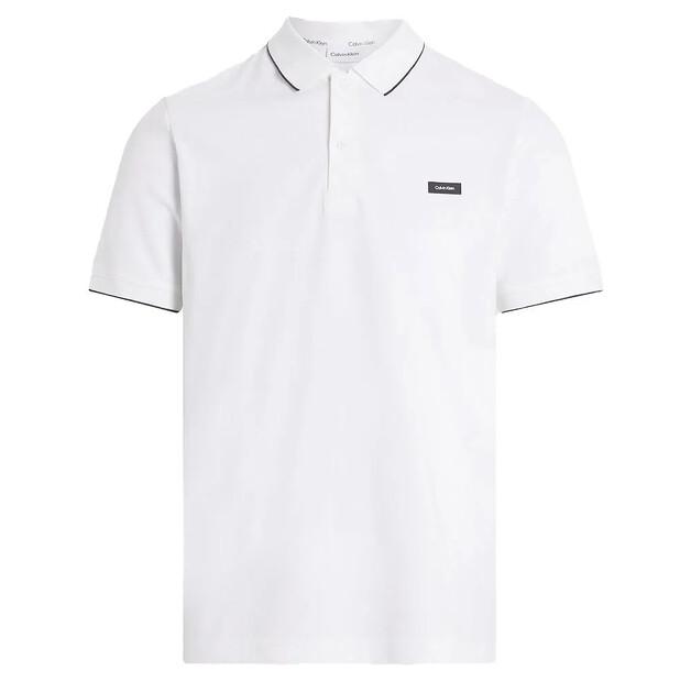 Calvin Klein Stretch Pique Tipping поло с короткими рукавами