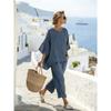 Y1 new bohemian two-piece summer women's round neck printing casual suit