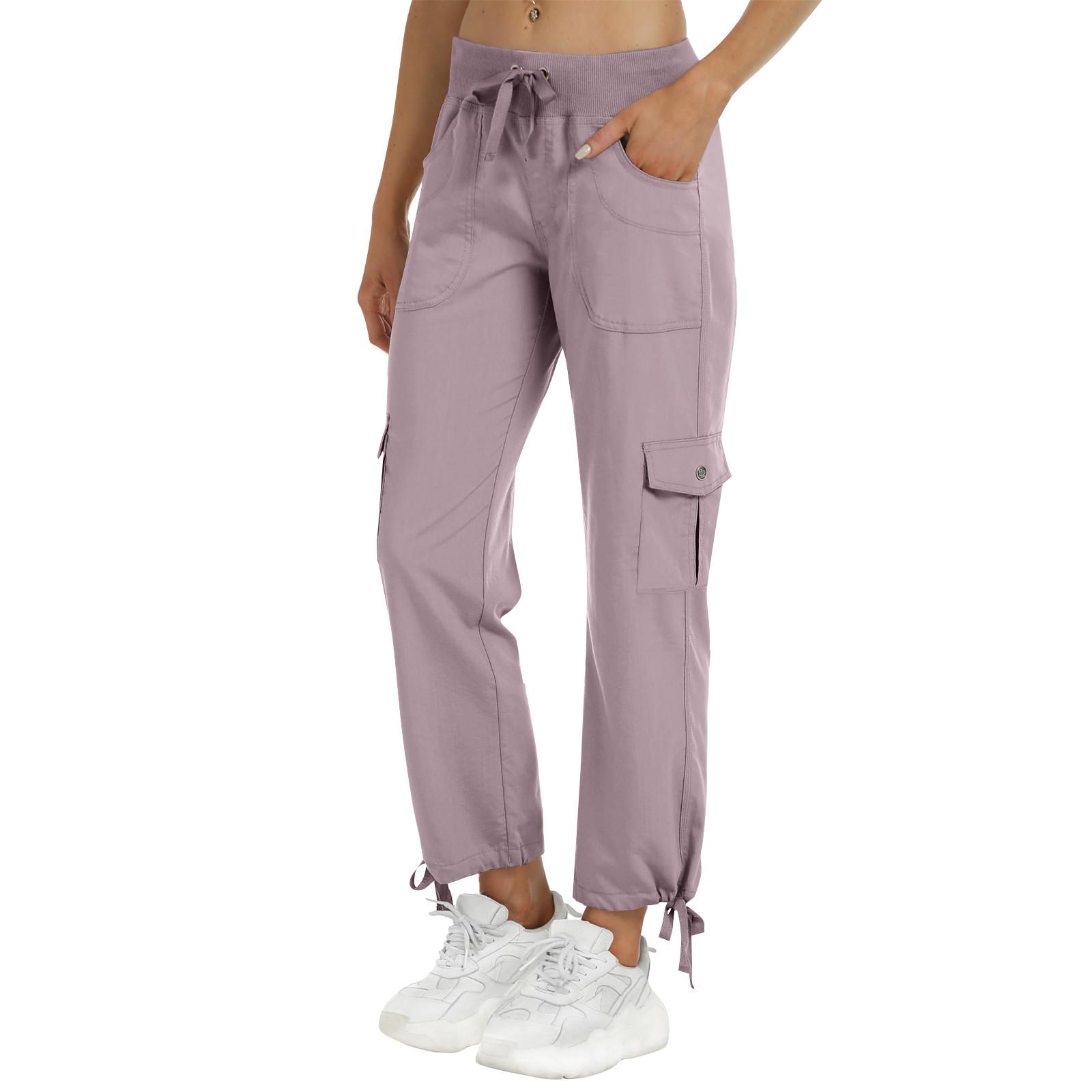 

Женские походные брюки, легкие, быстросохнущие, спортивные, для путешествий, повседневные, свободные, удобные, с милыми карманами S розовый