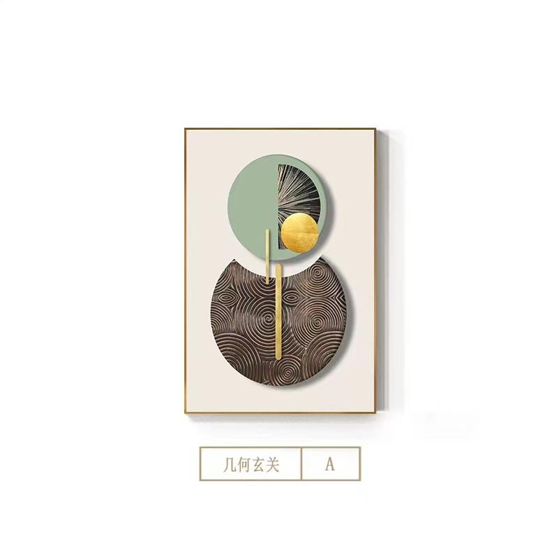 Abstract Modern Golden Geometric Painting Canvas Posters Prints Nordic Art Wall Pictures for Living Room Bedroom Loft Decor