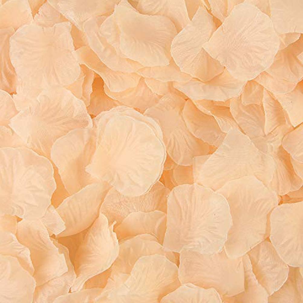 LZXD 1000 Pieces Black Artificial Silk Rose Petals Flower Decoration Wedding Party Color Black
