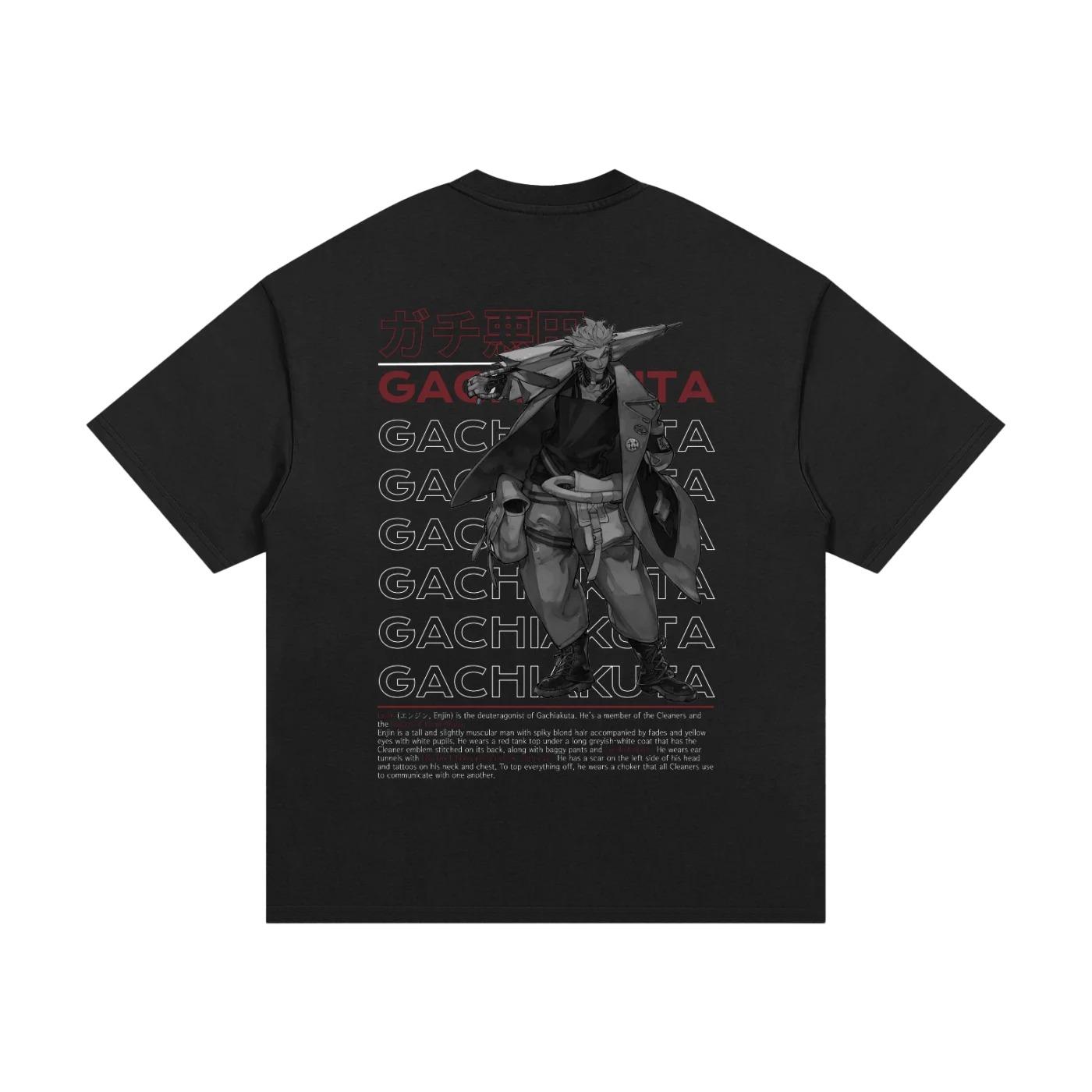 

Gachiakuta Engine Члены Чистильщиков Винтажная Стиранная Оверсайз Футболка | Манга Уличная Одежда Футболка 4XL