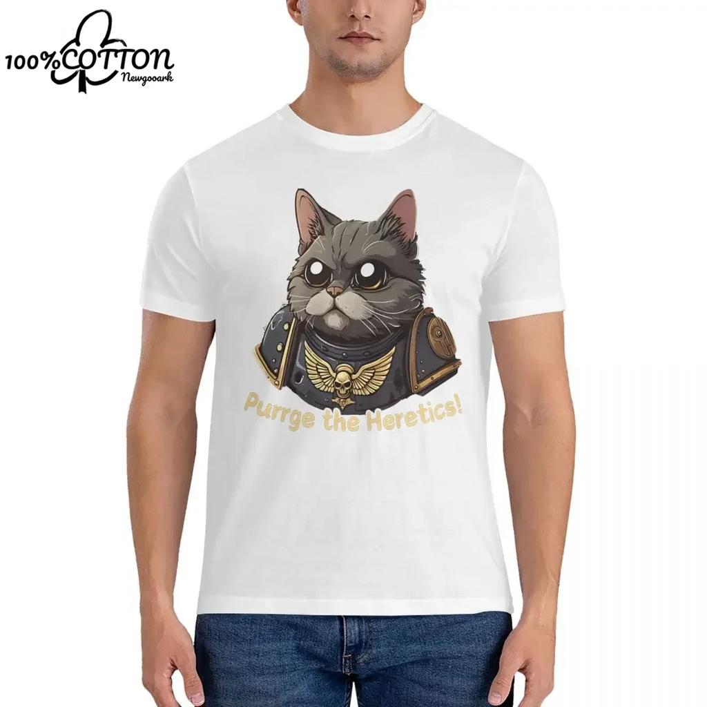 100% Cotton T Shirt Purrge The Heretics Men's W-Warhammer 40k Vintage Tees Short Sleeve O Neck T-Shirt New Arrival Tops