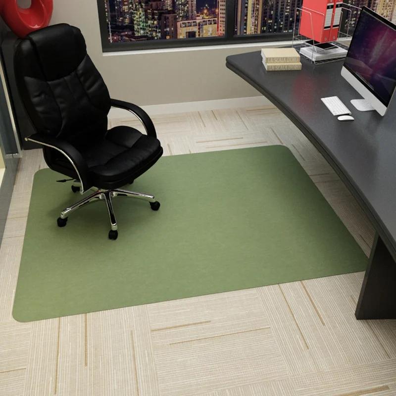 

Non-slip Office Chair Desk Mat Living Room Wooden Floor Protection Mat Game Chair Mat Self-adhesive Rolling Wheel Chair Carpet 90x140cm зелёный