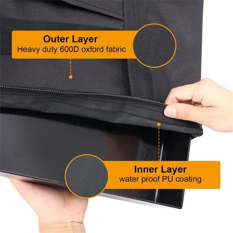 Étui de rangement imperméable et durable pour barbecue électrique, s'adapte à la plupart des modèles, avec fond renforcé et protecteurs pour grilles