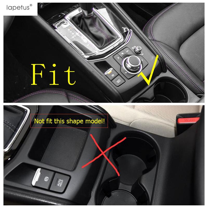 Car Window Glass Lift / Gear Shift Panel / Water Cup Frame Cover Trim Stainless Steel Accessories For Mazda CX-5 CX5 2017 - 2024