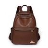 New woven soft leather texture backpack fashionable versatile large capacity travel backpack student bag