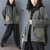 Spring Jacket Coats Women Denim Patchwork Coats Casual Bat Loose Cotton Buttons Oversize Blue Short Jacket