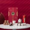 Imperial Mutton Fat Jade Porcelain Tea Set Gift Box