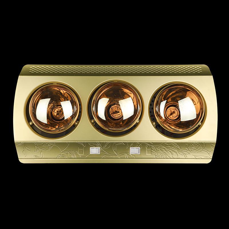 Gold Light Bulb Bathroom Heater - Warm Ceiling Fixture for Home