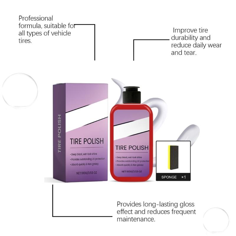 100g Tire Blackening Wheel Cleaners for Car Detailing Paint Iron Remover Cleaner Rims Wheels Dust Rust Remover