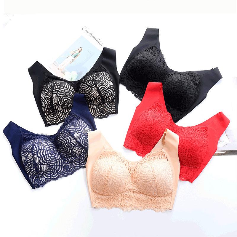 Cross-Border Plus Size Wire-Free Sports Bra for Sleep & Support