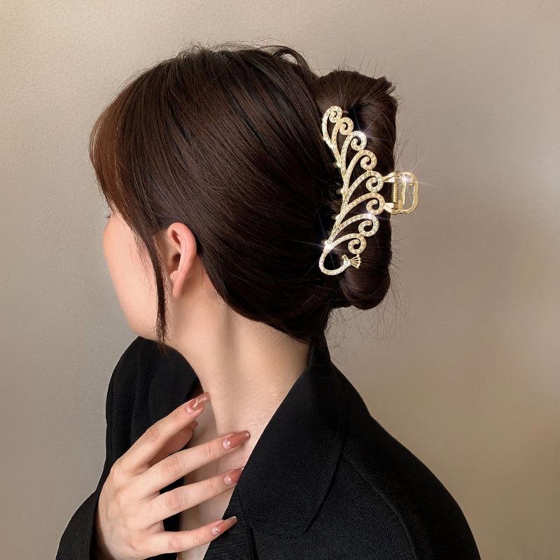 High-End Large Metal Claw Hair Clip for Women - Elegant Updo Accessory