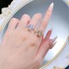 Xian Can Schmuck 2026 S925 Silber Rechteckiger Weißer Diamant Zargenfassung Ring - Einfach & Vielseitig