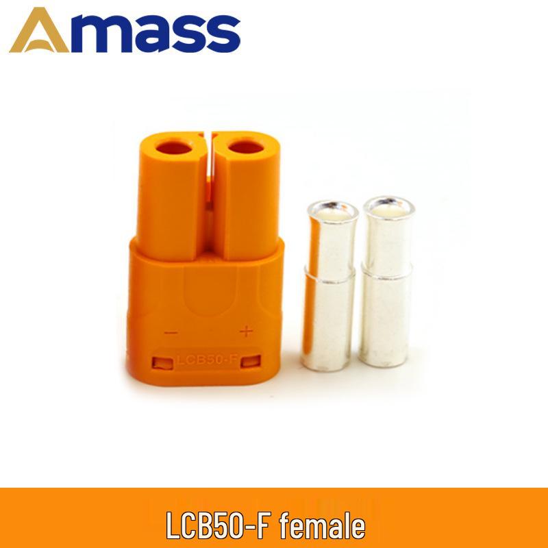 Amass LCB 40/50/60PW-M/F Crimp Purple Copper Silver-Plated Locking Circuit Board Connector