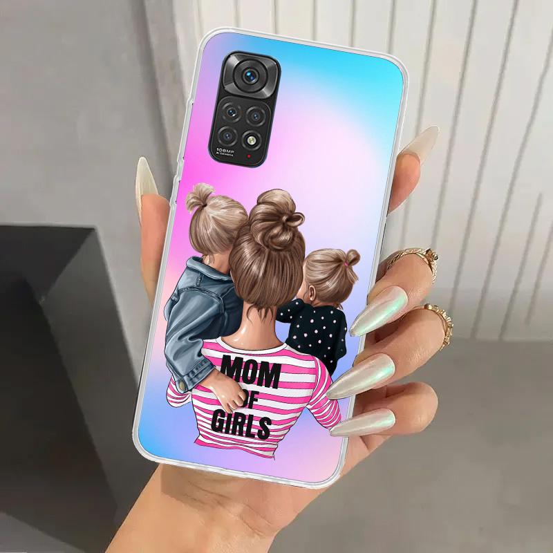 Woman Fashion Girl Super Mom Baby Phone Case for Xiaomi Redmi Note 15 14 14S 13 12S 12 Pro 11S 11 Plus 11T 11E 10S Soft Funda Pr