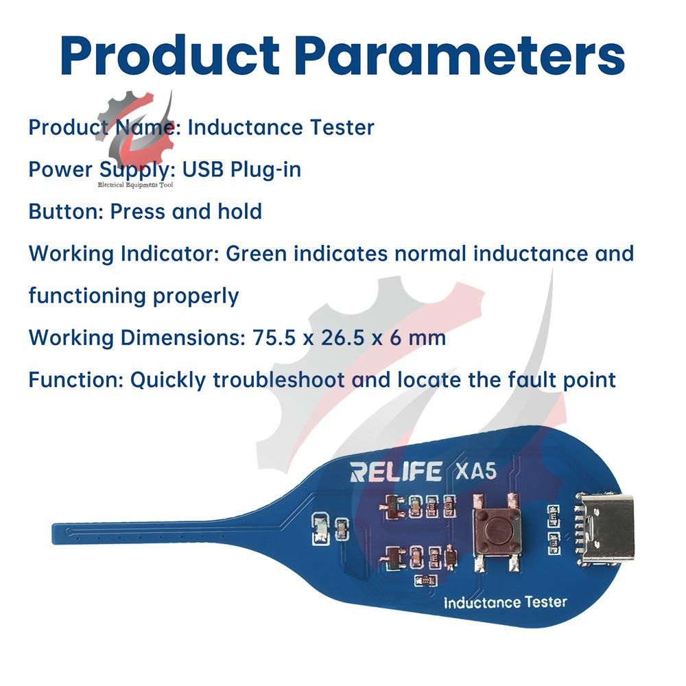 XA5 Motherboard Coil Tester Inductor Detector Tool for PC Repair Electromagnetic Induction Quick Fault Check Type C