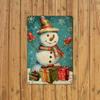 Vintage Smiling Snowman Metal Tin Sign 8x12 Inch Wall Art Home Bar Garage Decor
