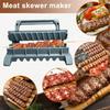 Skewers Kebab Maker Beef Meat Vegetables Kebab Mold for BBQ Grilling Portable Press Type Kebab Tool for Barbecue Parties Picnics