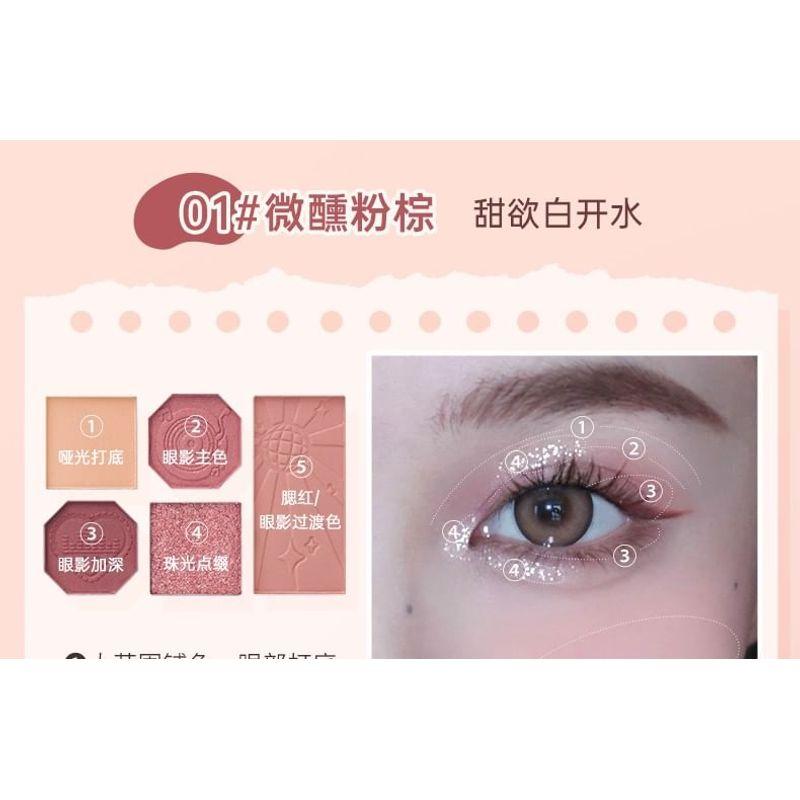 Gracebabi - 2 in 1 Eyeshadow & Cheek Palette - Pink