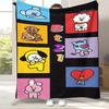 Fashion B-BTS Kpop Flannel Blanket,Ultra Soft Warm Plush Throw for Home Bedroom Bed Sofa Cover Office Camping Picnic gift