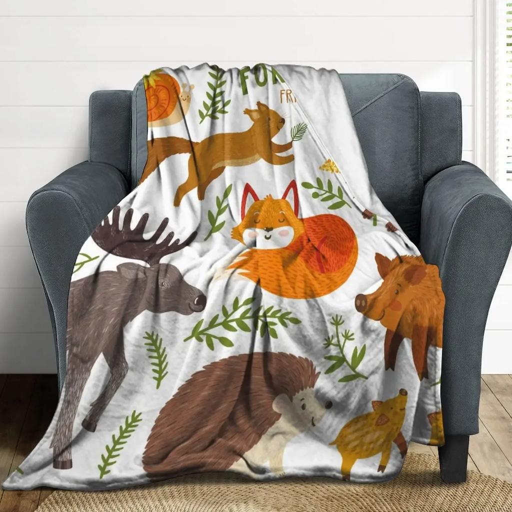 Orange Fox Soft Throw Blanket All Size Lightweight Flannel Blanket for Couch Bed Sofa Travel for Teen Adults Animal Blanket,gift