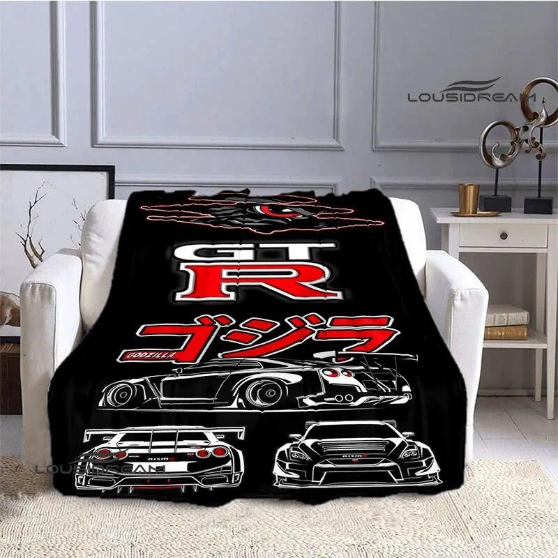 GTR Racing Retro Printed Blankets Warm Blanket Soft and Comfortable Home Travel Bed Blanket Picnic Blanket Birthday Gift