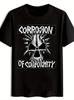 Black T-shirt with "Corrosion of Conformity" Graphic - Vintage Rock Band Design