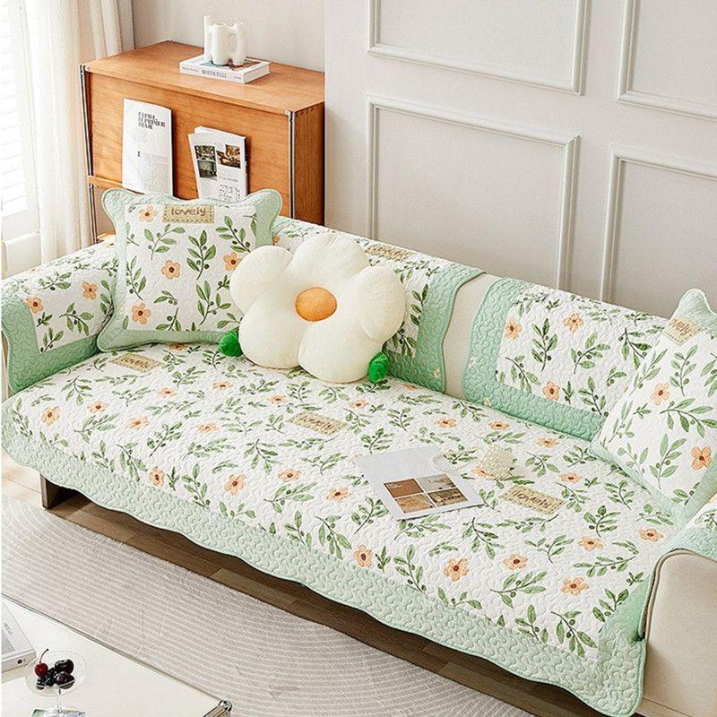 

2023 Новый Подушка для дивана из чистого хлопка Нескользящая Минималистичный Современный Хлопковая ткань Чехол-полотенце для подушки дивана Круглый год Нейтральный Lime 45*45cm pillow case