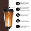 1/2/6 Stück Klare doppelwandige Glas-Kaffeebecher Spülmaschinenfest Reise-Kaffeebecher Heiß- oder Kaltgetränk