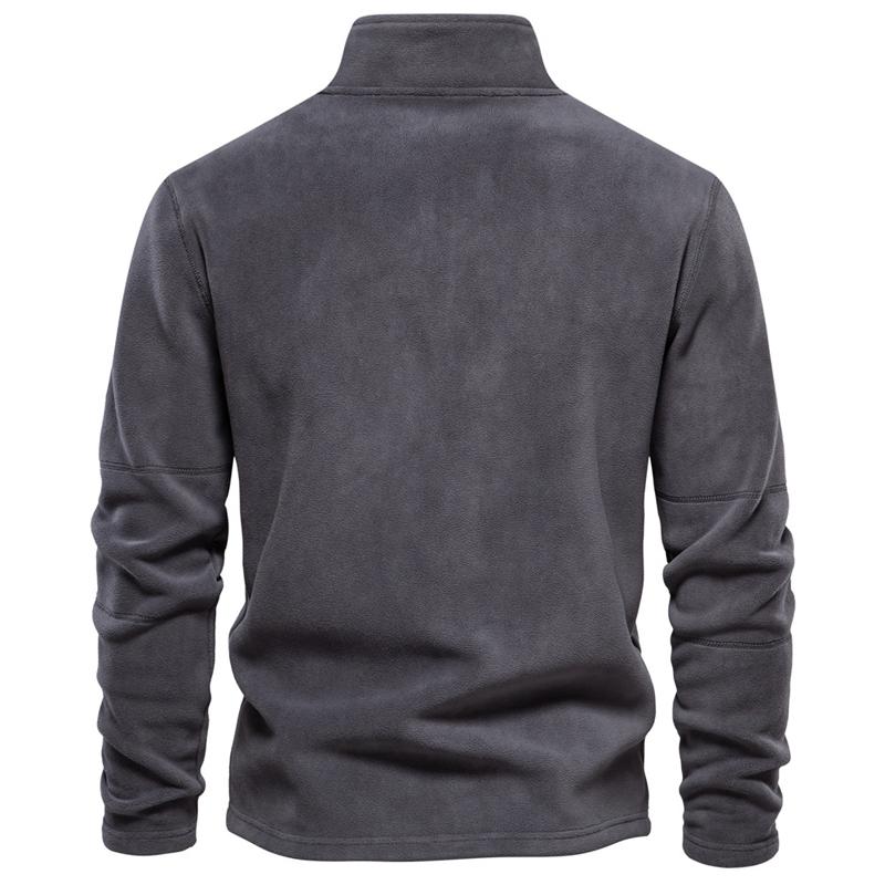 Men's Autumn and Winter Stand-up Collar Half-zipper Long-sleeved Sweater Stand-up Collar Men's Polar Fleece Top