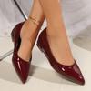 Fashion Patent Leather Women Flats Lady Sexy Evening Party Slip On Flat Shoes Women Sharp Pointed Low Heel Shoes Leisure Female Shoes